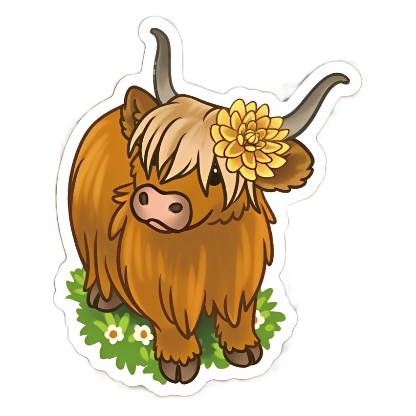 Picture of 50 pieces of plateau cow graffiti stickers animal scooter luggage laptop water cup waterproof stickers paper stickers