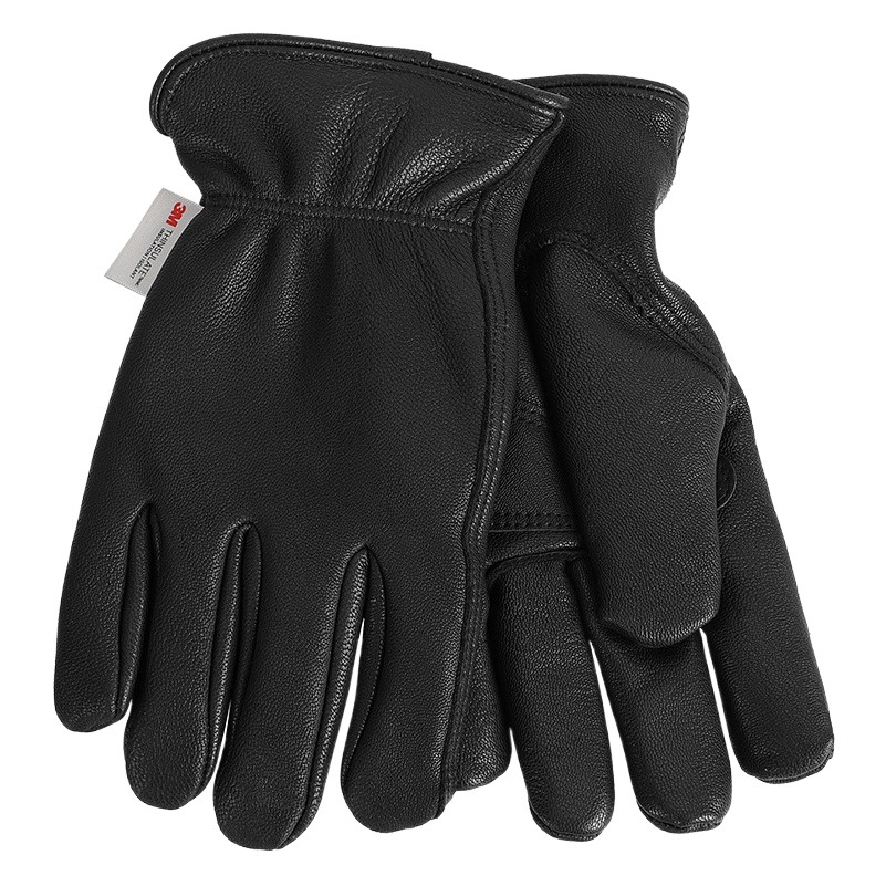 Winter Goatskin Warm Gloves 3m Insulation Cotton Thickeneded Cold-Proof and Wear-Resistant Outdoor Sports Motorcycle Cycling Gloves