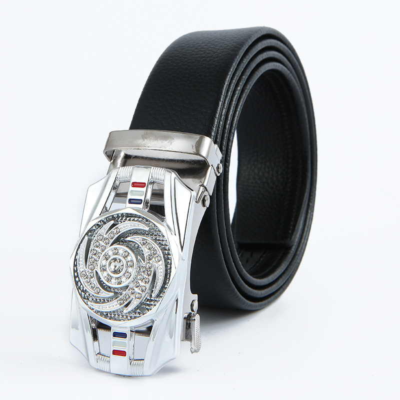 Picture of Belt Men's Time Run Belt Men's Business Trend Rotatable Automatic Buckle Pants Belt Douyin Live Broadcast Belt