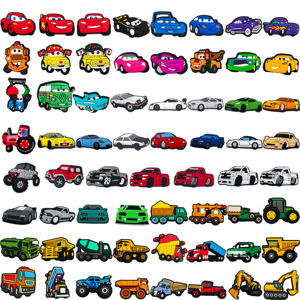 63 engineering car racing car suit DIY hole shoes flower creative shoe accessories smart star removable shoe buckle