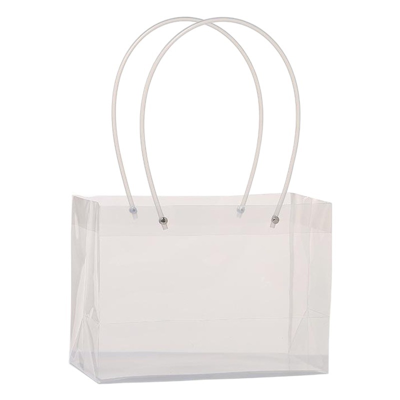 Pp Transparent Handbag Holiday Gift Bag Gift Transparent Gift Bag Cosmetic Bag Chinese Valentine's Day Holiday Flower Handbag