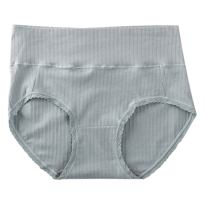 Women's High-Waisted Pure Cotton Tummy Control Seamless Breathable Cotton Hip-Lifting High-Elastic Briefs, Breathable and Antibacterial