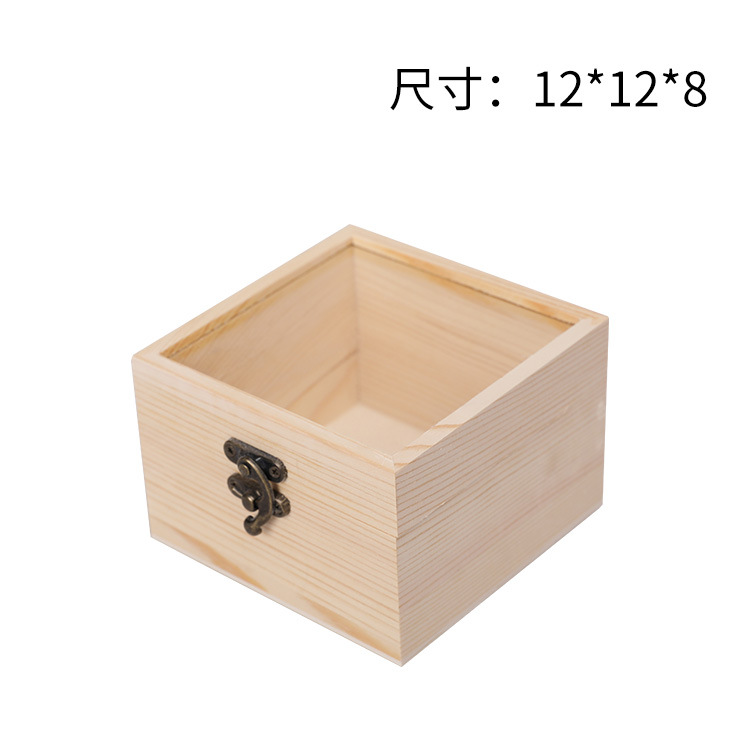 Picture of Accompanying Gift Wooden Box Simple Pine Gift Packaging Box Candy Box Immortal Flower and Wood Box Wooden Jewelry Storage Box