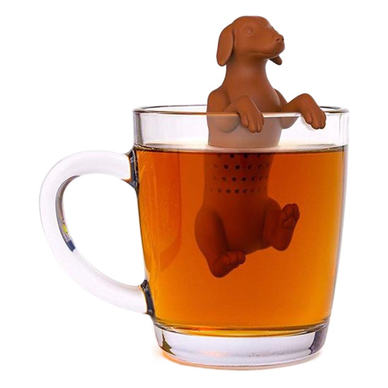 Hot Dog Tea Infuser Silicone Dachshund Tea Leakage Silicone Puppy Tea Infuser Color Box Packaging