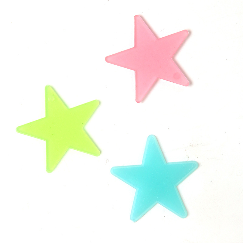 Picture of Amazon Decorative Painting Gypsophila 3D Luminous Star Sticker 3cm Fluorescent Stereo Wall Sticker Luminous Star