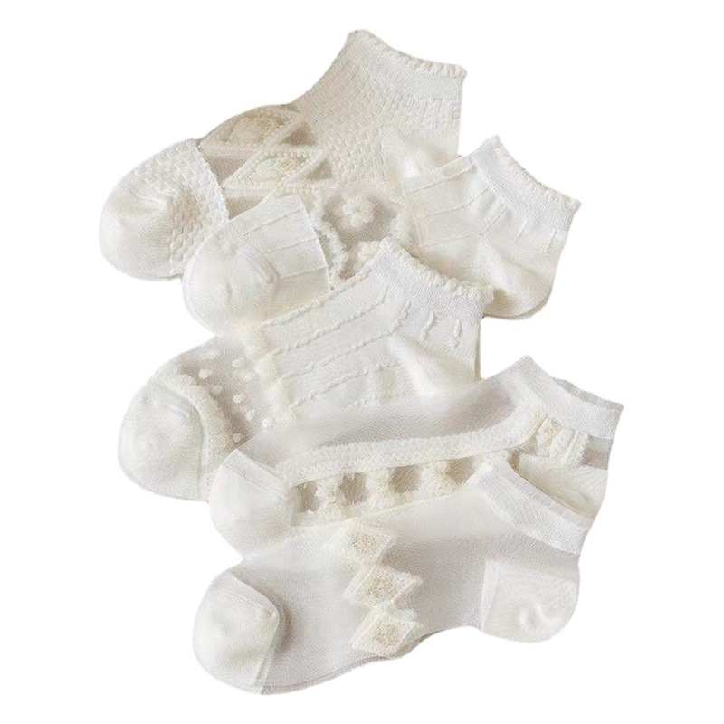 Spring and Summer New Breathable Jacquard JK Shallow Japanese Socks Fresh and Sweet Girl Style Girl Socks All-match