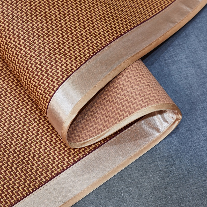 Picture of Factory wholesale rattan mat mat three-piece ice silk mat foldable summer student single air-conditioned mat dormitory bamboo mat