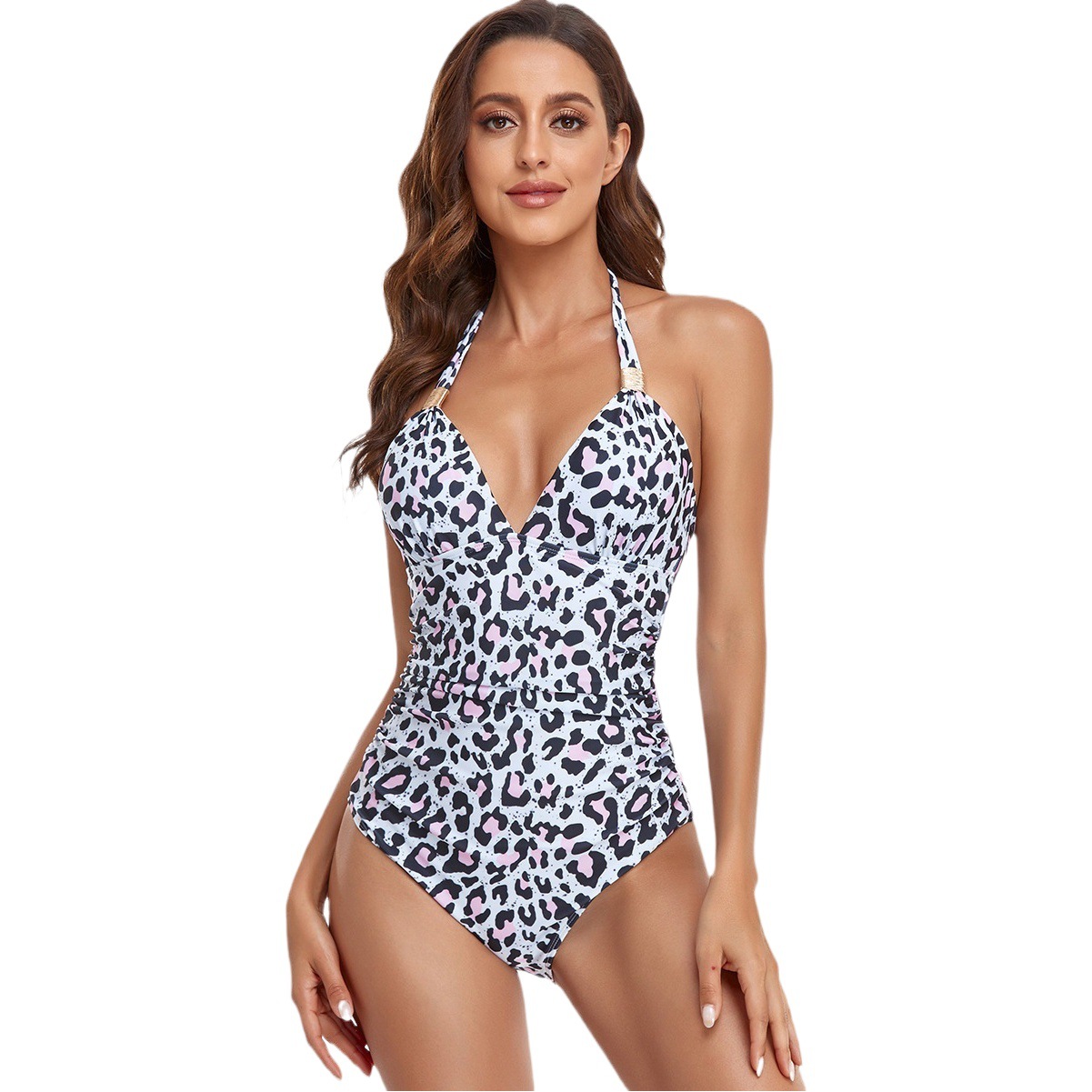 2024 Foreign Trade New European and American Swimwear Women's Amazon Conservative Belly Covering Swimsuit Women's one-piece Swimsuit Women's in stock