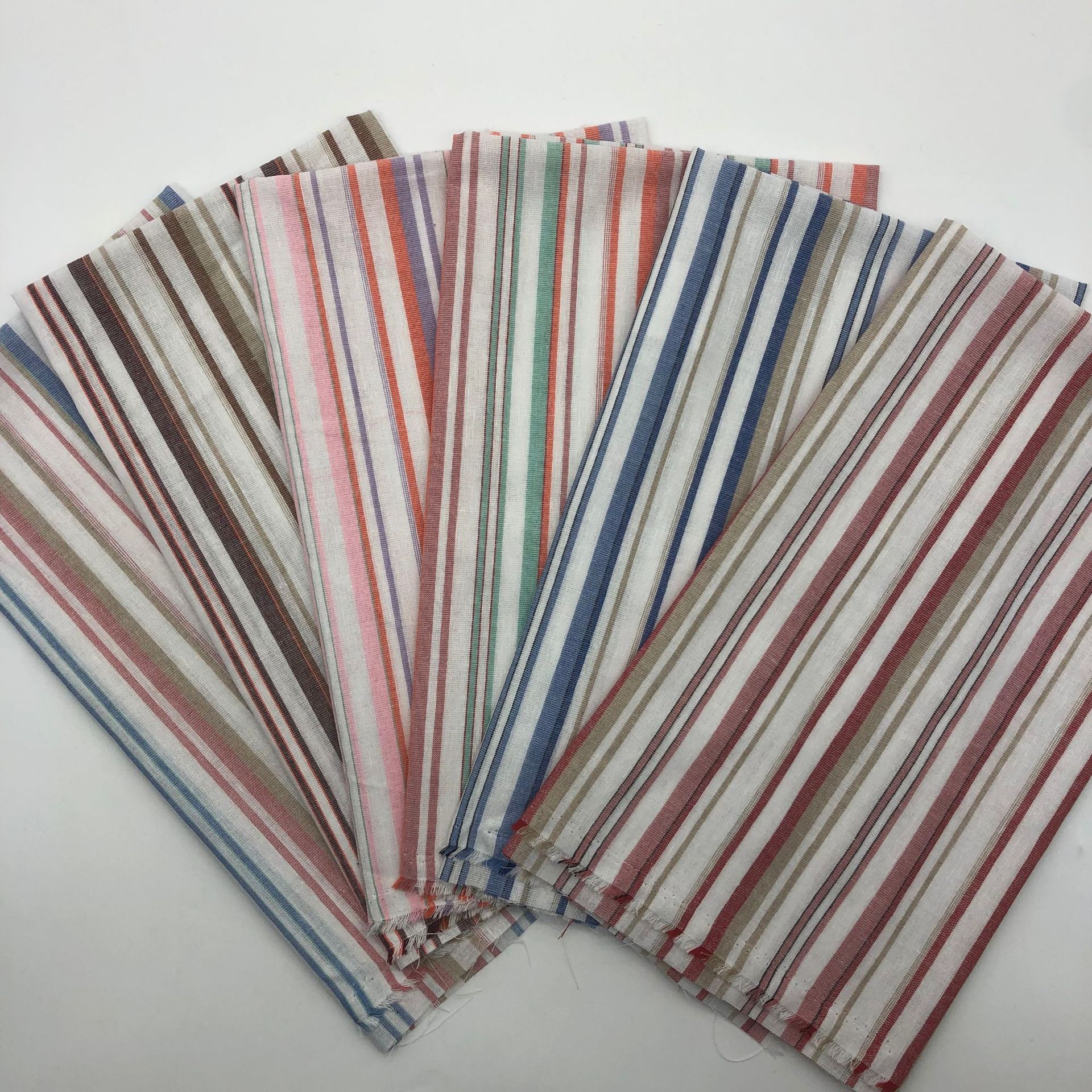 Imitation linen yarn-dyed striped cloth color striped fabric children's clothing shirt casual clothing striped fabric in stock