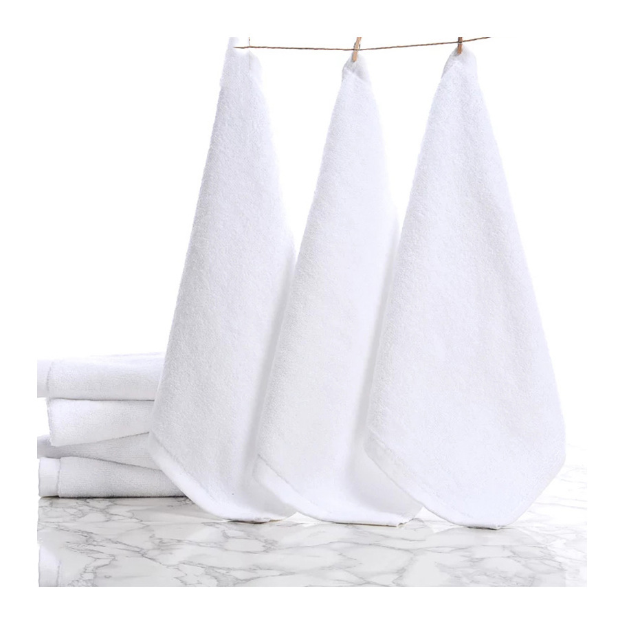 Picture of Hotel Square Towel White Absorbent Hand Towel Car Wipe Wholesale Embroidered Logo Cotton Bed and Breakfast Hotel Towel