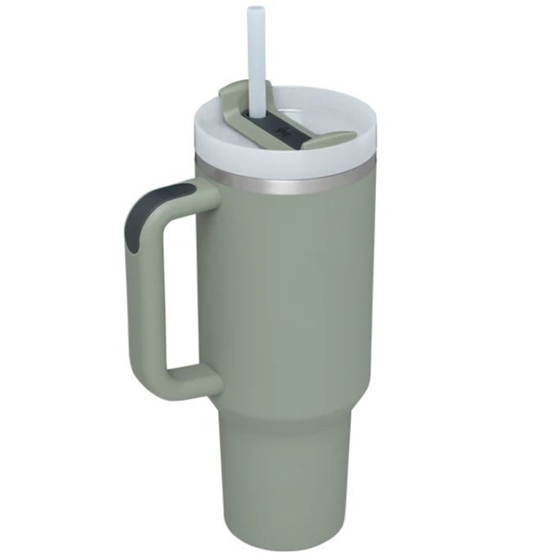 Picture of Cross-border 40oz generation second generation car cup 304 stainless steel handle thermos cup large capacity straw ice cup