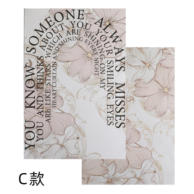 Picture of New thickened night garden Fenghua paper waterproof bouquet wrapping paper bronzing English paper flower wrapping paper wholesale