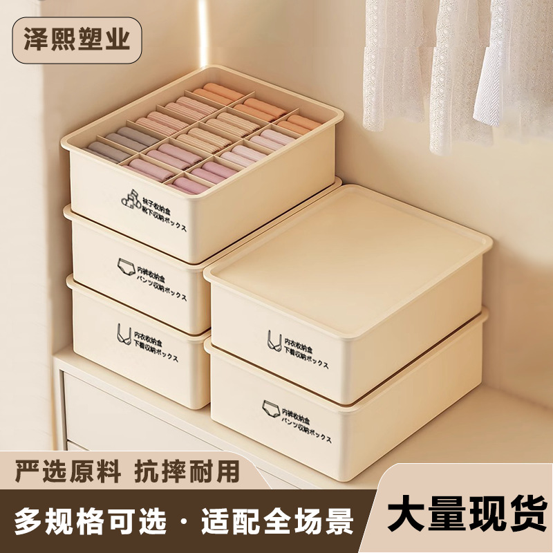 FX 3023 Plastic Storage Box Home Bra Underwear Socks Box Drawer Type Clothes Organizer Storage Underwear Box