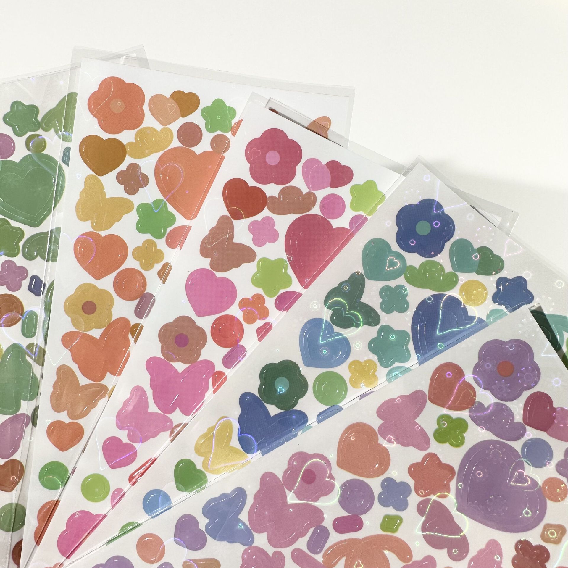 South Korea the same butterfly flower love stickers laser sparkling DIY decorative stickers