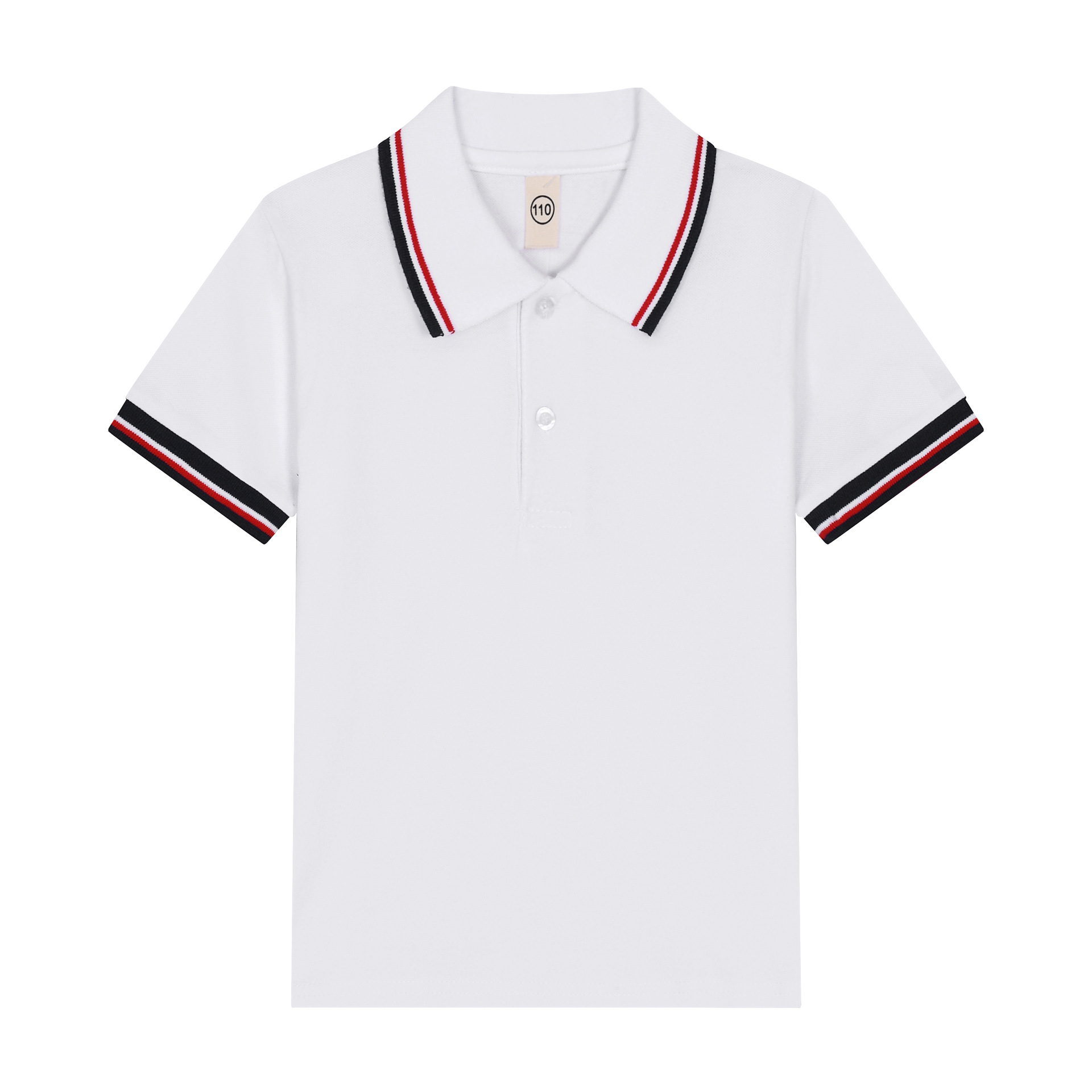 Picture of kids Children's T-shirt Long Sleeve Cotton White Lapel Polo Shirt for Boys and Girls Elementary School Students Middle and Large Children's School Uniform