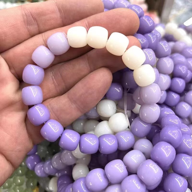 Picture of Sea Salt Blue and White Jade Bodhi Bracelet Women's Bracelet Small Lime Bodhi Root Wenwan Buddha Beads Rosary Plate Play Bracelet Men