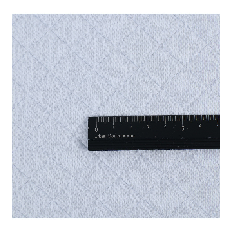 Picture of 2cm diamond lattice jacquard air layer knitted air layer quilted fabric autumn and winter baby cotton clothes pajamas fabric