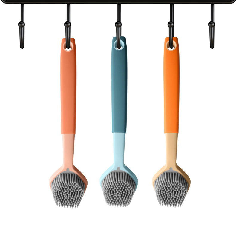 Picture of Silicone Pot Washing Brush, Dishwashing Brush, Kitchen Tools, Silicone Cleaning Brush, Non-Stick Pot Brush, Chopsticks, Dishes, Kitchen Utensils