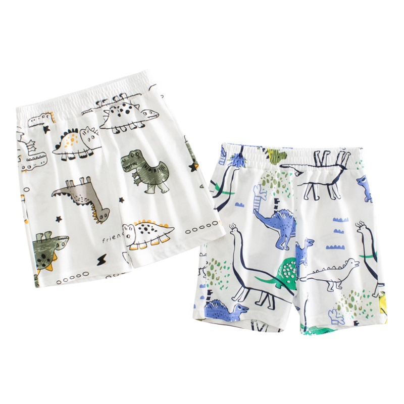 27kids dinosaur children's clothing summer new boys' middle pants pajama pants children's five-point short pants one-piece delivery