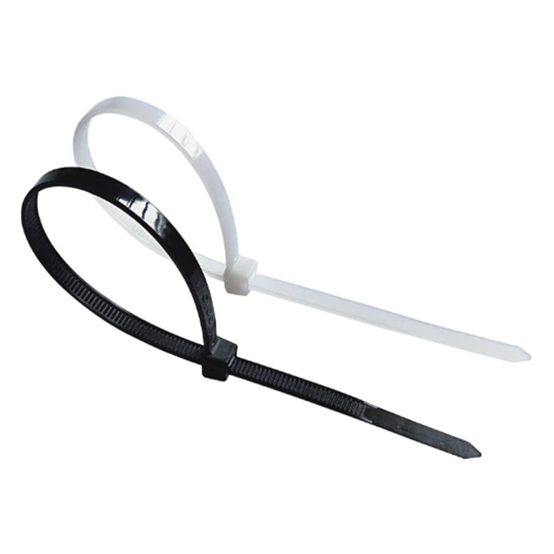 Self-locking cable tie white black plastic cable tie 4*200*250 cable tie buckle strap manufacturer