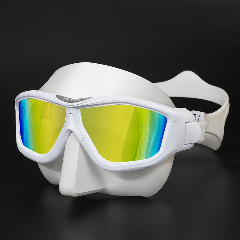 Picture of Wave Professional Anti-Fog Large Frame Lens Free Diving Snorkeling Wholesale Scuba Full Face Large Frame Diving Goggles