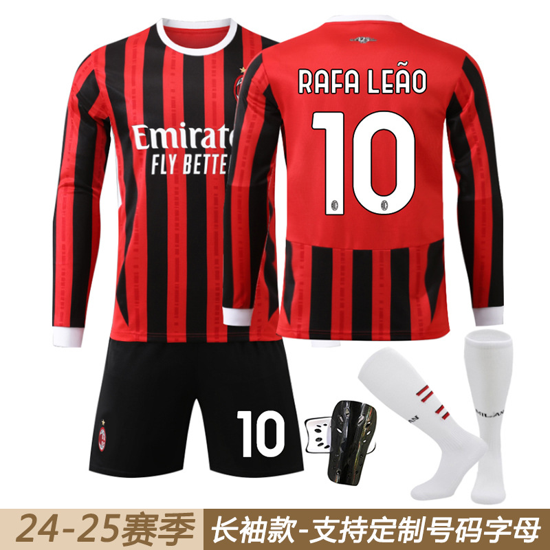 2425AC Milan Home Fall/Winter Long Sleeve Jersey suit 9 Giroux 10 Leo 19 Teo 11 Ibuka Foot