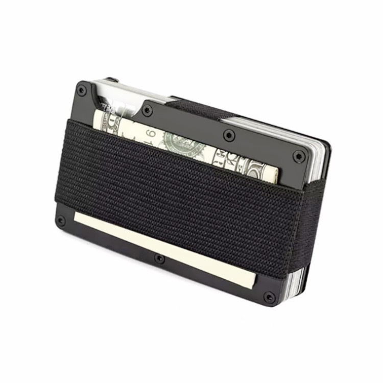 Metal stainless steel credit card box creative bank card bag anti-degaussing aluminum alloy fashion strap card holder card holder