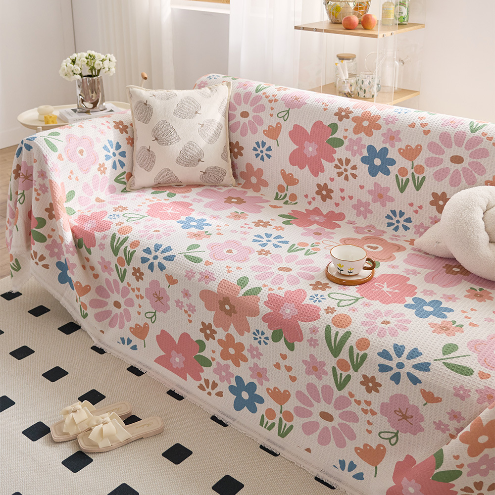 Ins Style Sofa Towel Full Cover Cloth One-Piece Sofa Cushion Summer Four Seasons Universal Sofa Cover Universal