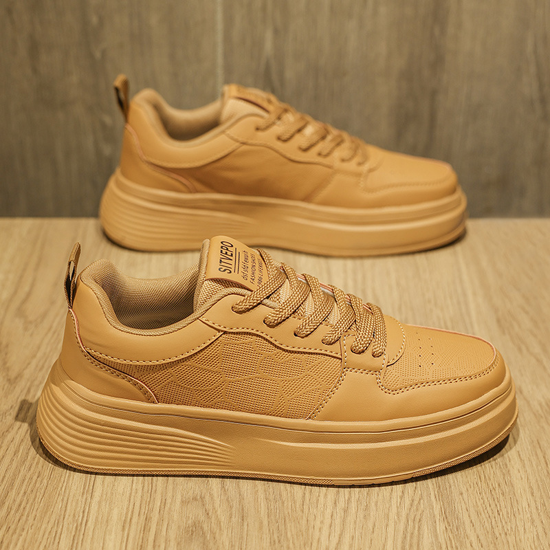 Xiaobai men's shoes spring new breathable low-top platform trend versatile board shoes men's height increase casual fashion trendy shoes