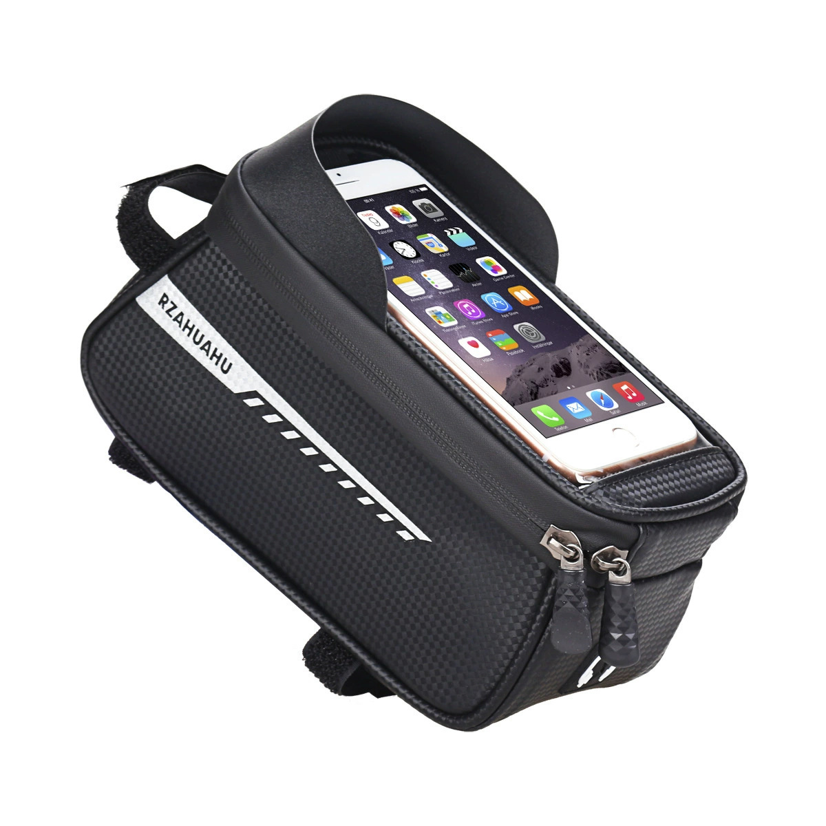 RZAHU Bicycle Bag Front Beam Bag Upper Tube Bag Mountain Bike Bag Large Capacity Mobile Phone Bag Bicycle Riding Equipment