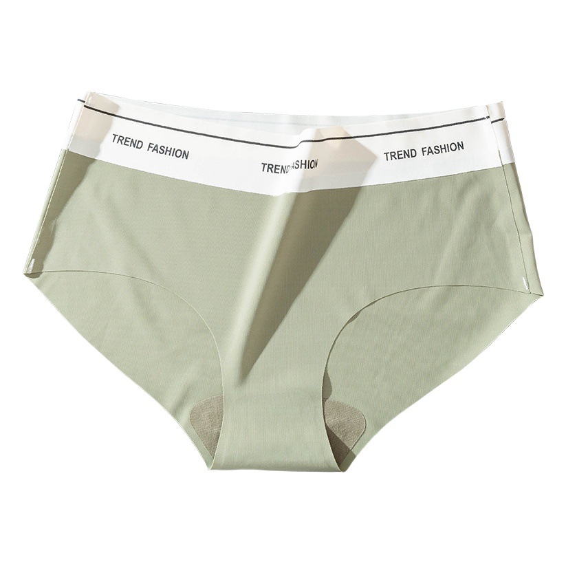 Women's Mid-Waist Traceless Morandi Color Plus Size Sports Pure Cotton Inner Crotch Bag Hip Cross-Border Briefs for Women