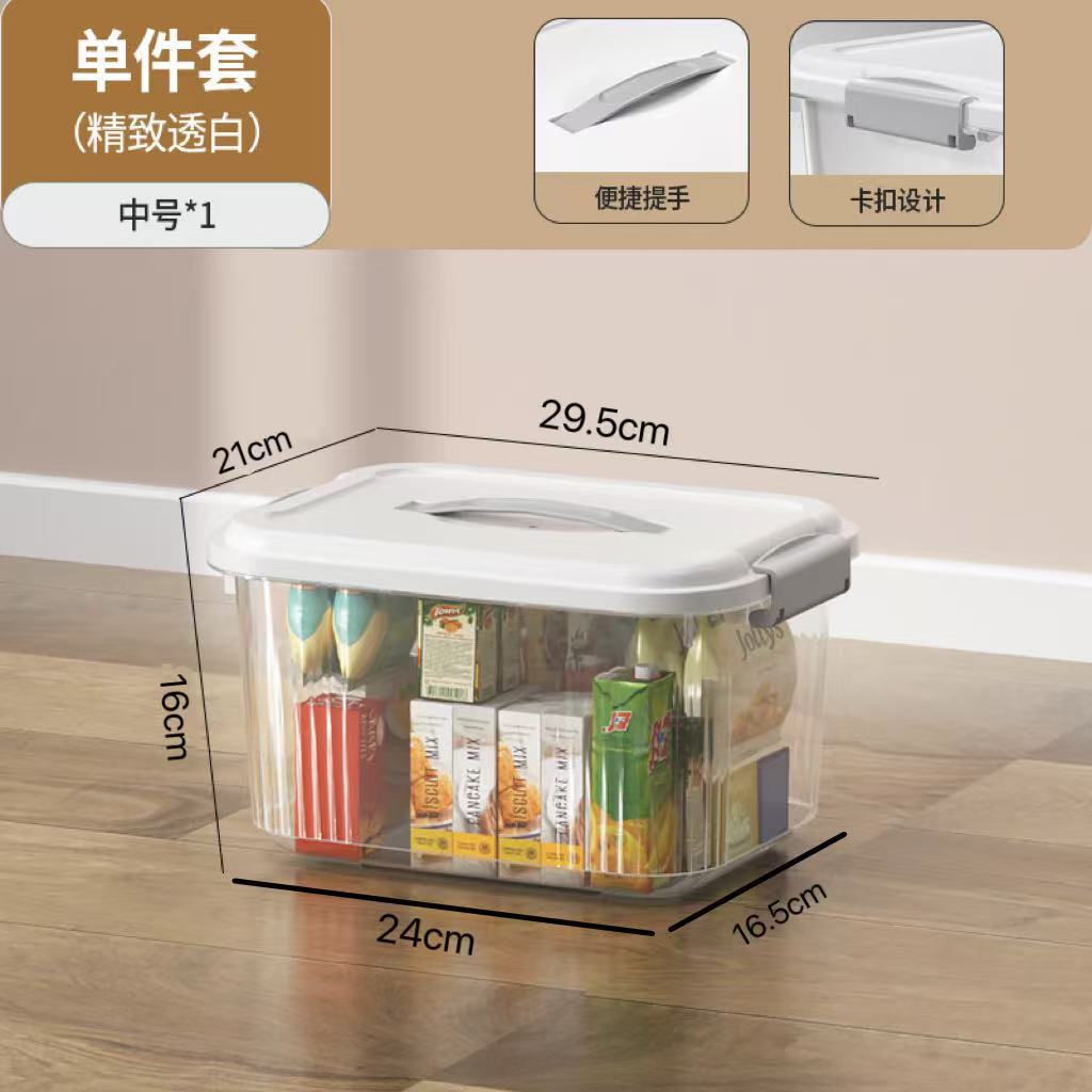 Picture of Transparent Storage Box Plastic Box with Lid Satchel Storage Box Large and Small Clothing Storage Box Organizer Box with Lid