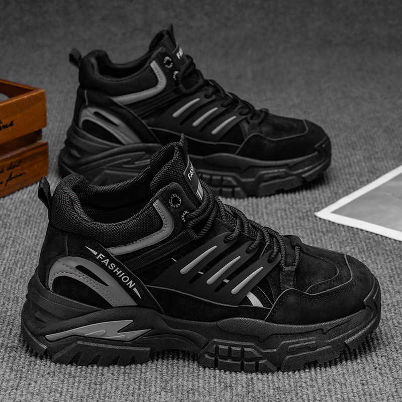 Men's shoes 2025 new autumn casual trendy brand versatile platform height increase men's mountaineering martin sports dad trendy shoes