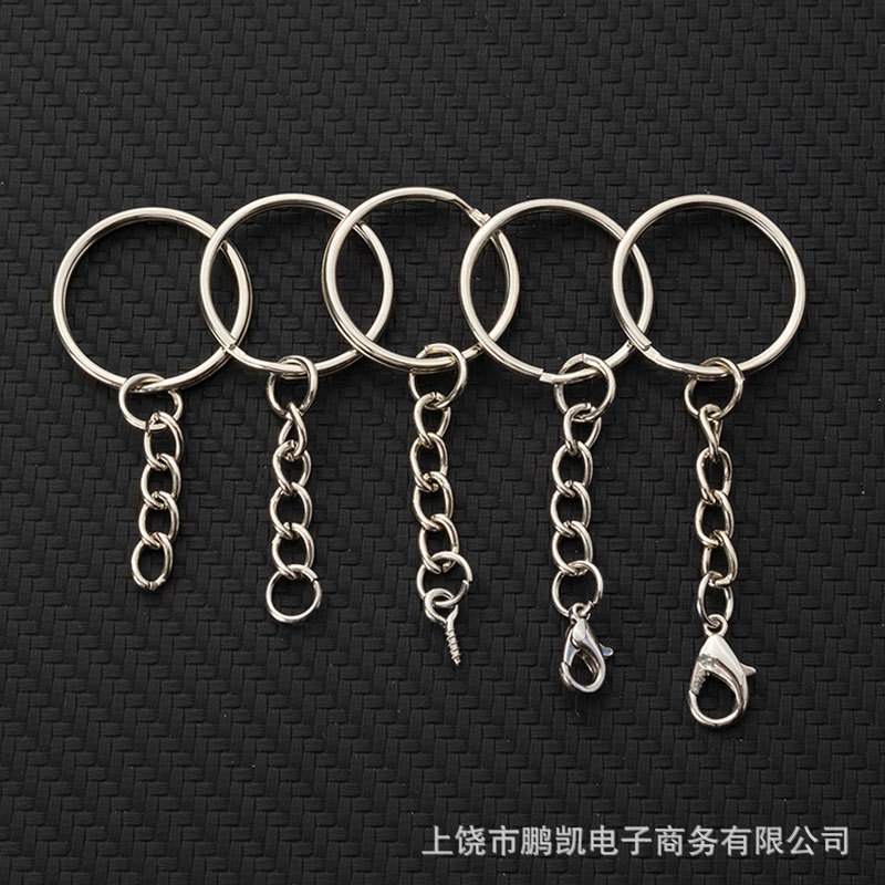 diy jewelry accessories metal 25mm key ring ring hanging single ring lobster buckle hanging chain key chain environmental protection key chain