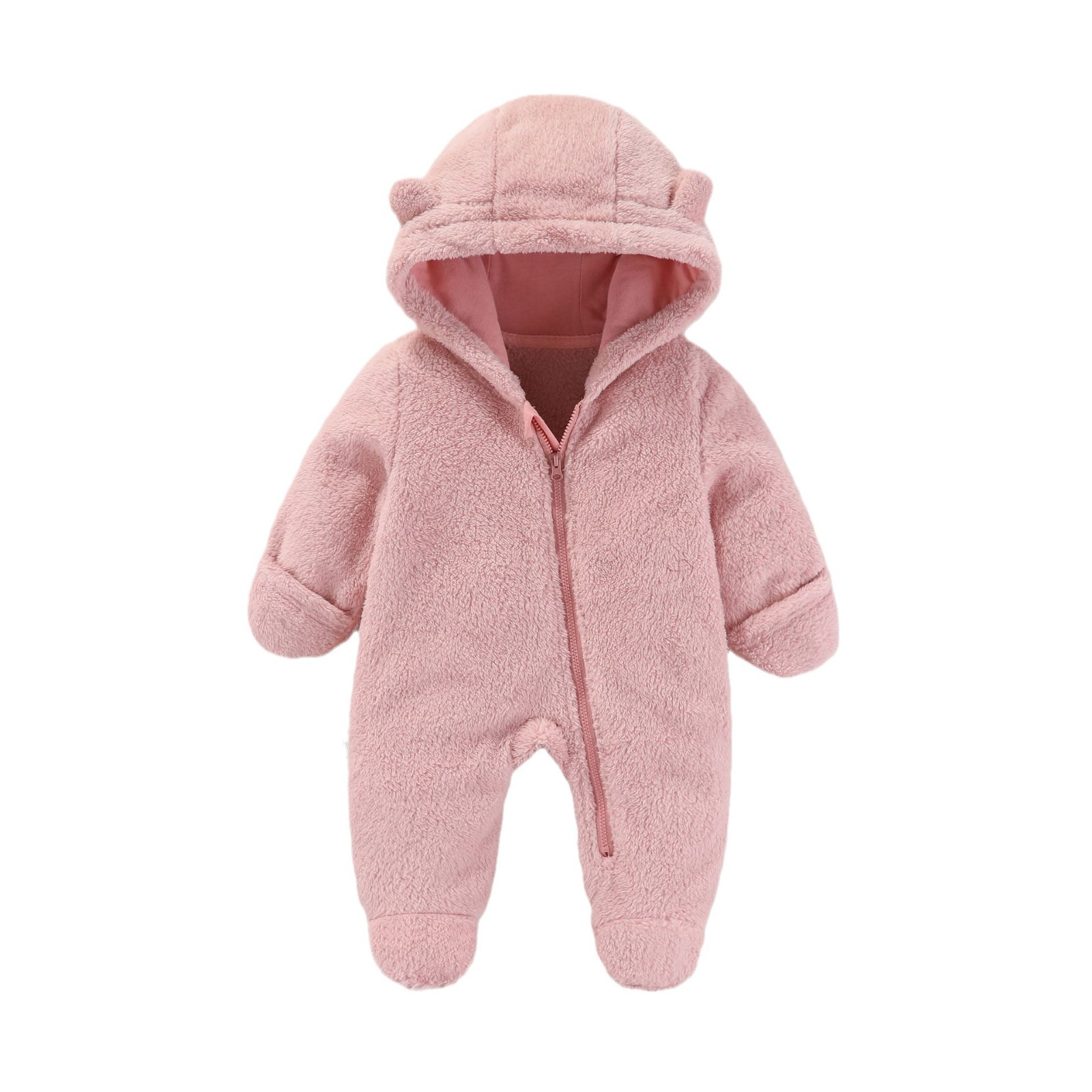 Picture of Cross-border baby jumpsuit autumn and winter thickened warm newborn baby clothes baby plus velvet pajamas climbing clothes