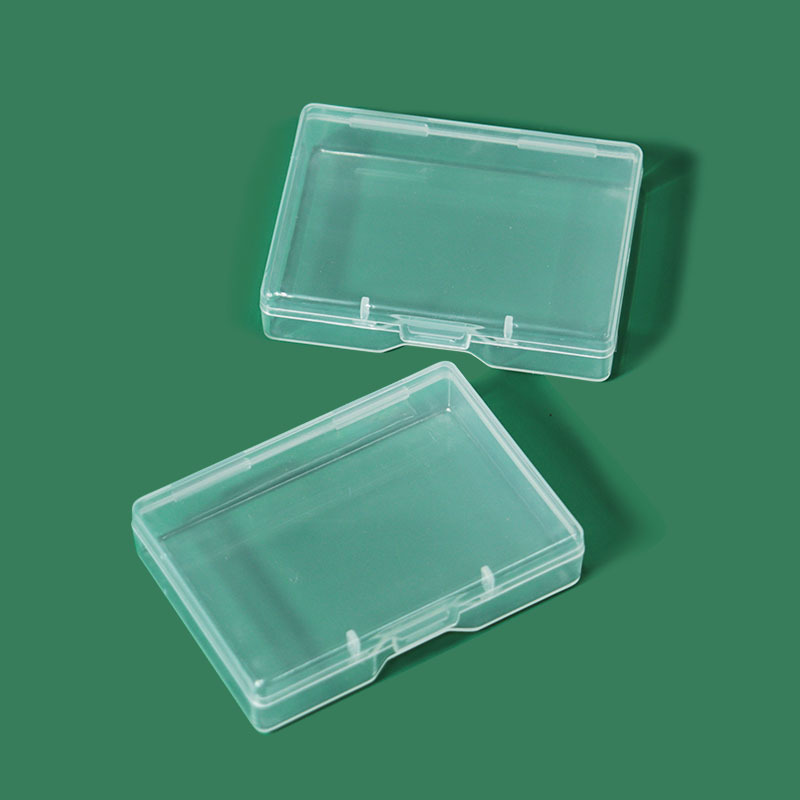 Pp Transparent Plastic Empty Box with Lid Desktop Organizer Small Accessories Jewelry Box Portable Hardware Parts Storage Box
