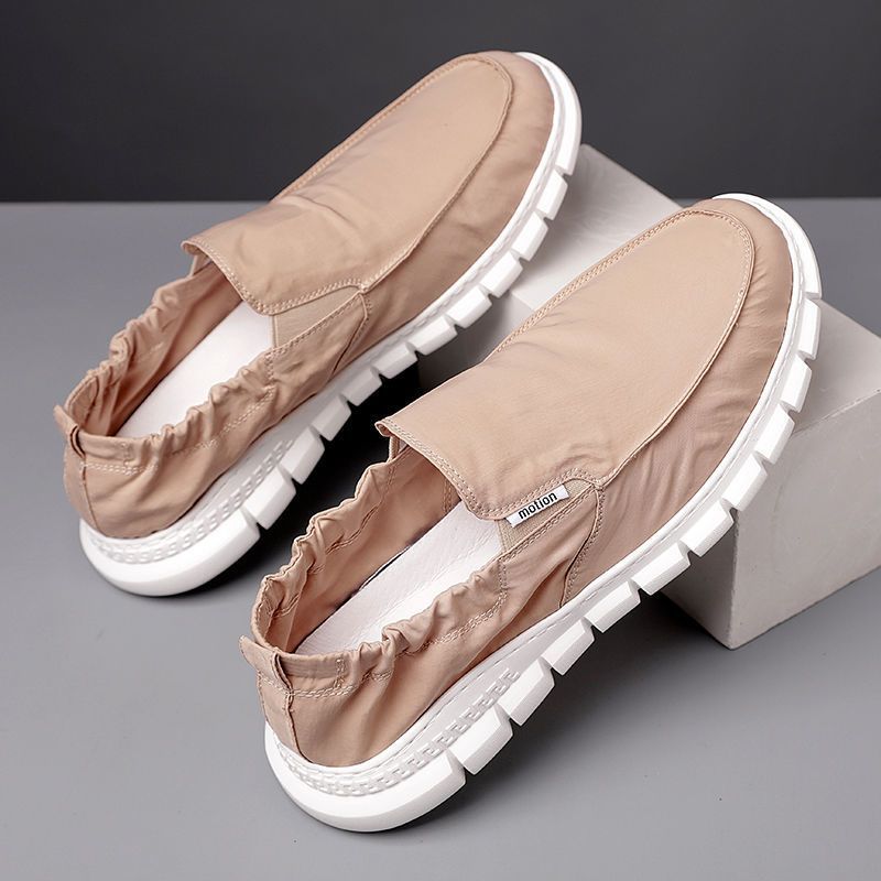 Soft sole shoes men's shoes autumn breathable slip-on loafers men's versatile work shoes cloth shoes men's casual shoes board shoes