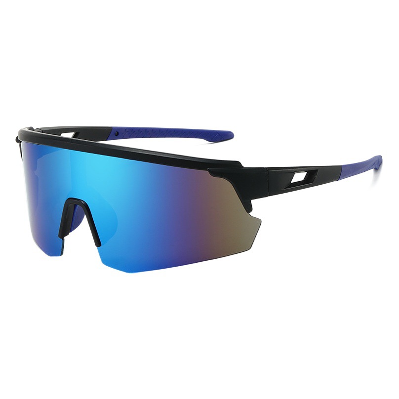 New One-Piece Large-Frame Outdoor Sports Sunglasses Cross-Border Fishing Colorful Cycling Sunglasses Trendyy Glasses/9338