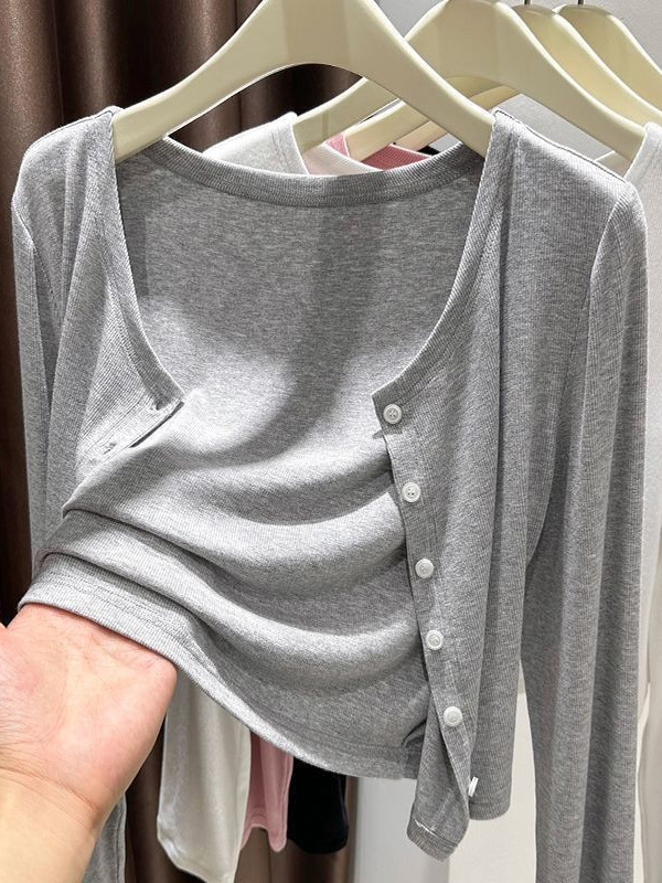 Picture of Thin Cardigan Women's Summer New Arrival Slip Skirt Sunscreen Ice Silk Shawl Blouse Modal Knitted Small Coat