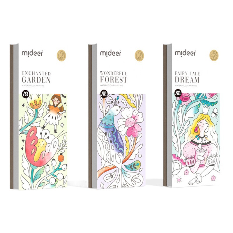 mideer Milu gouache note children's graffiti picture book painting coloring water painting book coloring book light color