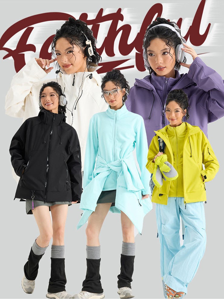 Mountain jacket three-in-one men's windproof waterproof jacket two-piece small girl student hiking jacket