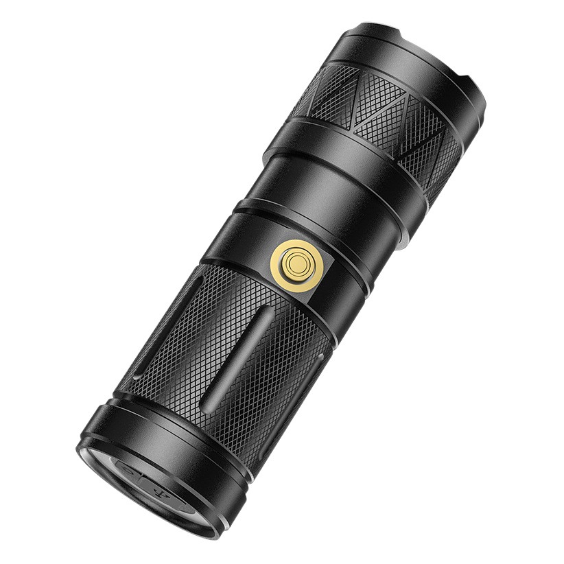 Cross-border strong light flashlight super bright rechargeable aluminum alloy zoom flashlight outdoor waterproof drop-resistant emergency flashlight
