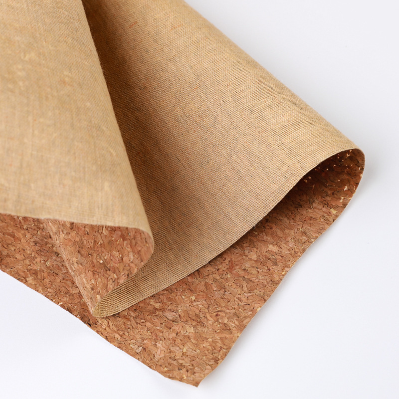 Natural Cork Grain Fabric Shoe Material Craft Decorative Leather Pu Clothing Interior DIY Fabric Custom Size Pattern