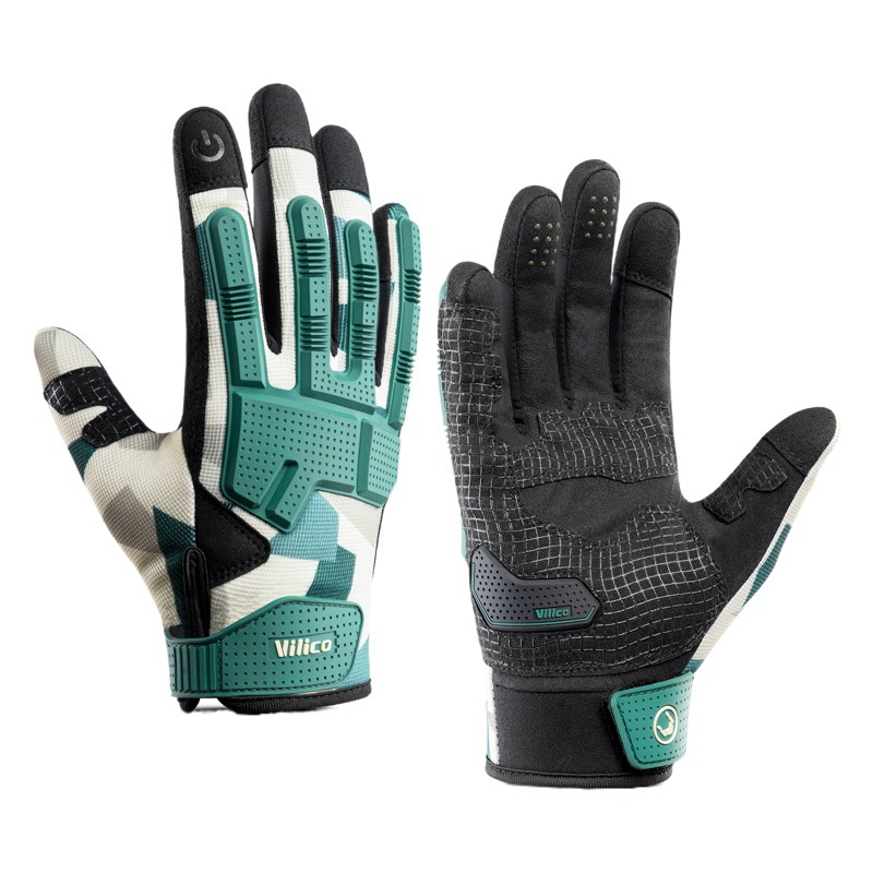 Vilico spring and summer outdoor sports full finger mountain bike riding gloves fishing shock absorption wear-resistant anti-collision touch screen
