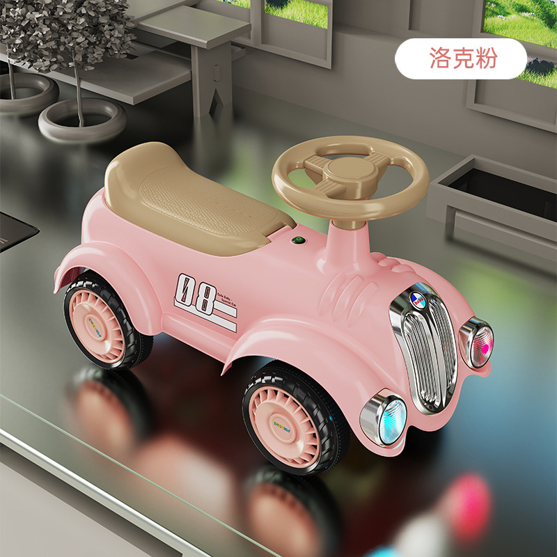 Picture of Children's scooter four-wheel balance car children's bicycle scooter retro children's toy car music Light