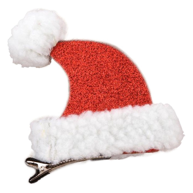 2020 New Christmas Decorations Children Mini Hat Duckbill Clip Dress Up Headwear Cute Cartoon Hairpin