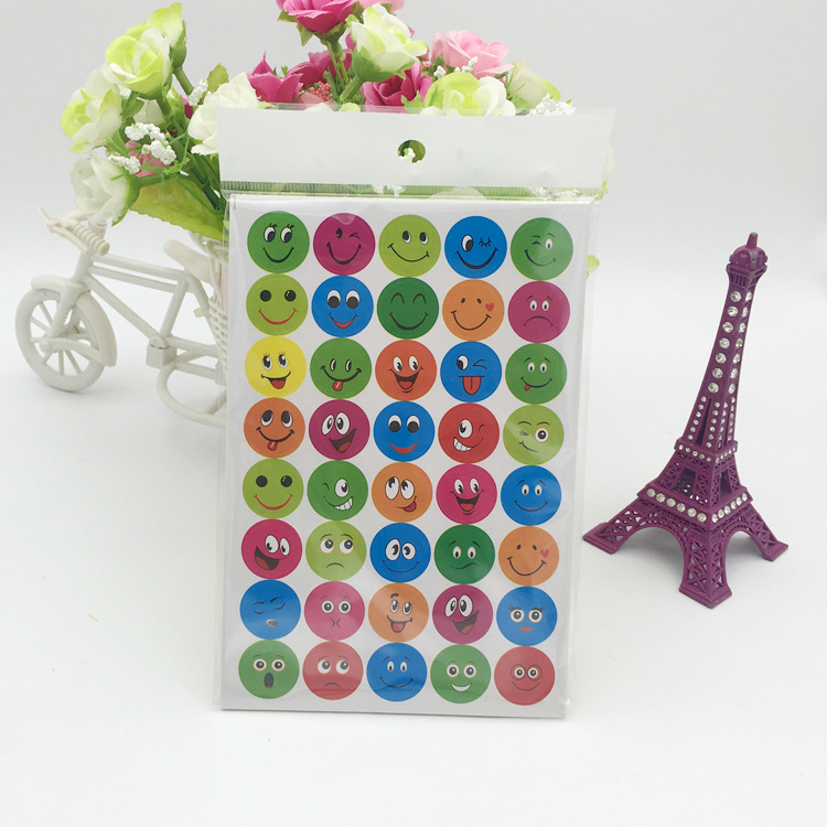 Picture of Spot smiley stickers children's kindergarten reward stickers color digital alphabet sticker sticker wholesale