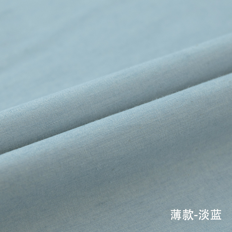 Picture of Cotton 32 Plain Yarn-dyed Washed Denim 4.5 oz Spring/Summer Jeans Shirt Fabric Spot Supply