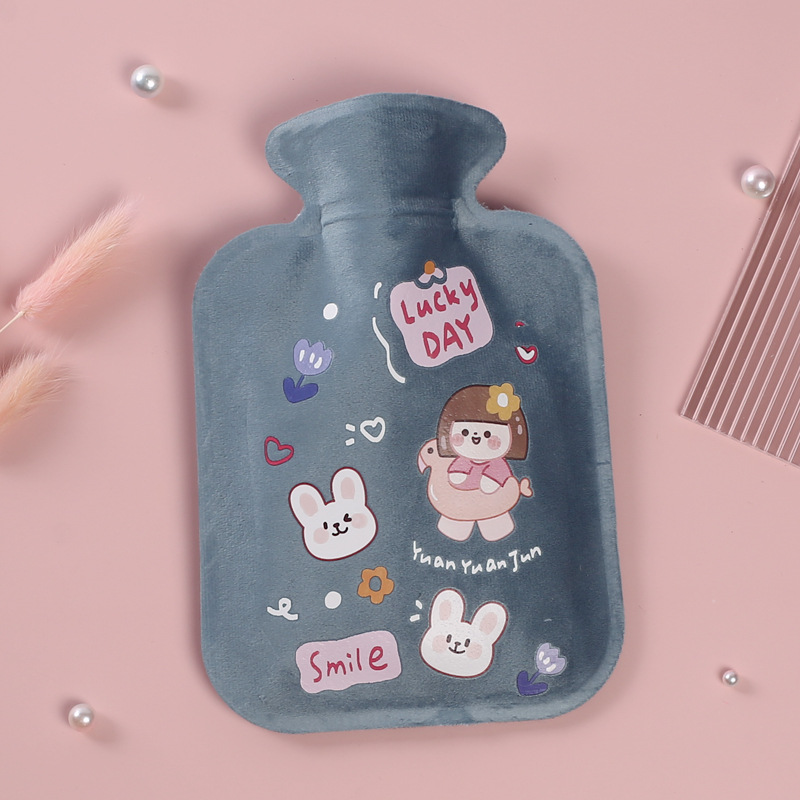 Picture of Customized new short plush hot water bag filled with water hot water bag filled with water hot water bag printed LOGO hand warmer