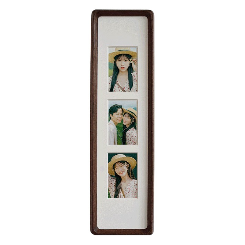Solid Wood Photo Frame with Mortise and Tenon Joints, Long Strips with Rounded Corners and Beveled Edges, Combination Wedding Couple Desktop Creative Display Stand Wholesale Wedding Picture Frame